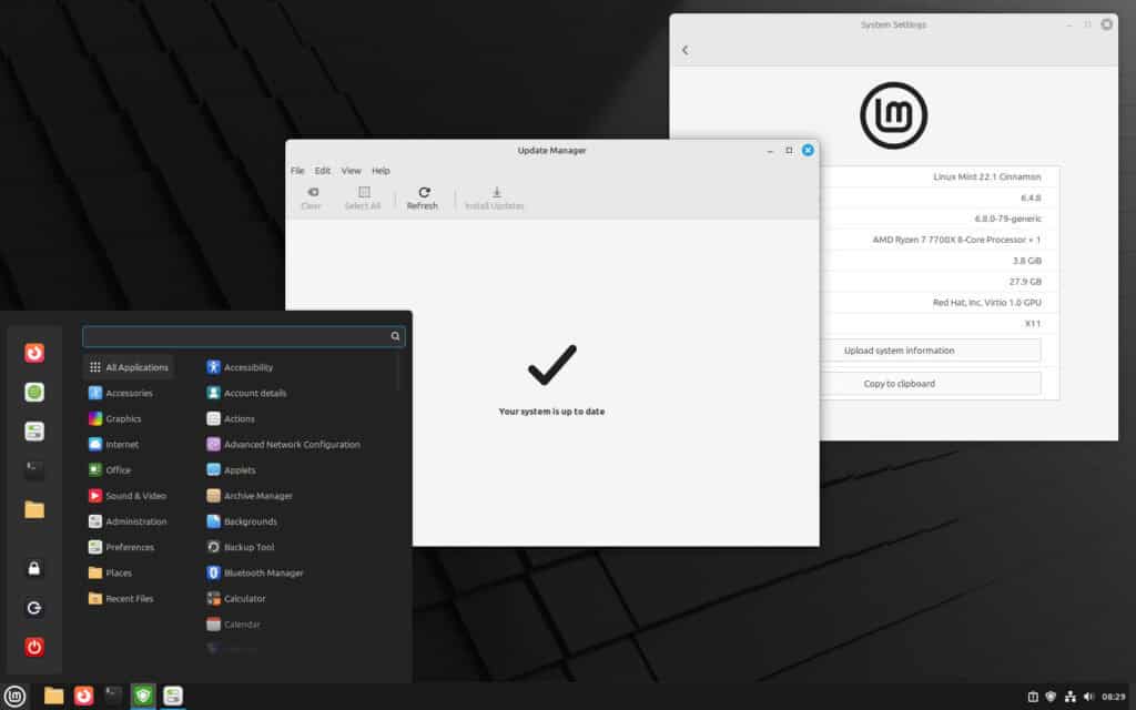 Filly 在开始升级到 22.2 版本之前更新了 Linux Mint 22.1。